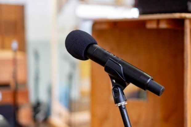 Microphone On A Stand